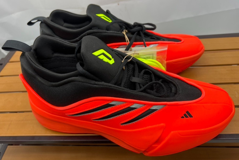 Rare adidas Dame 9 "Solar Red" Factory Sample / Promo Pair Size 14